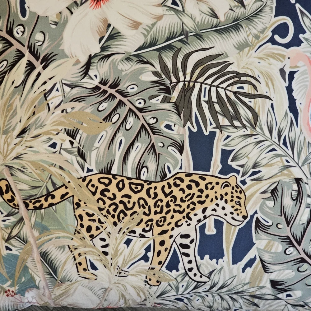 Cheetah Cat Tropical Decor Pillow